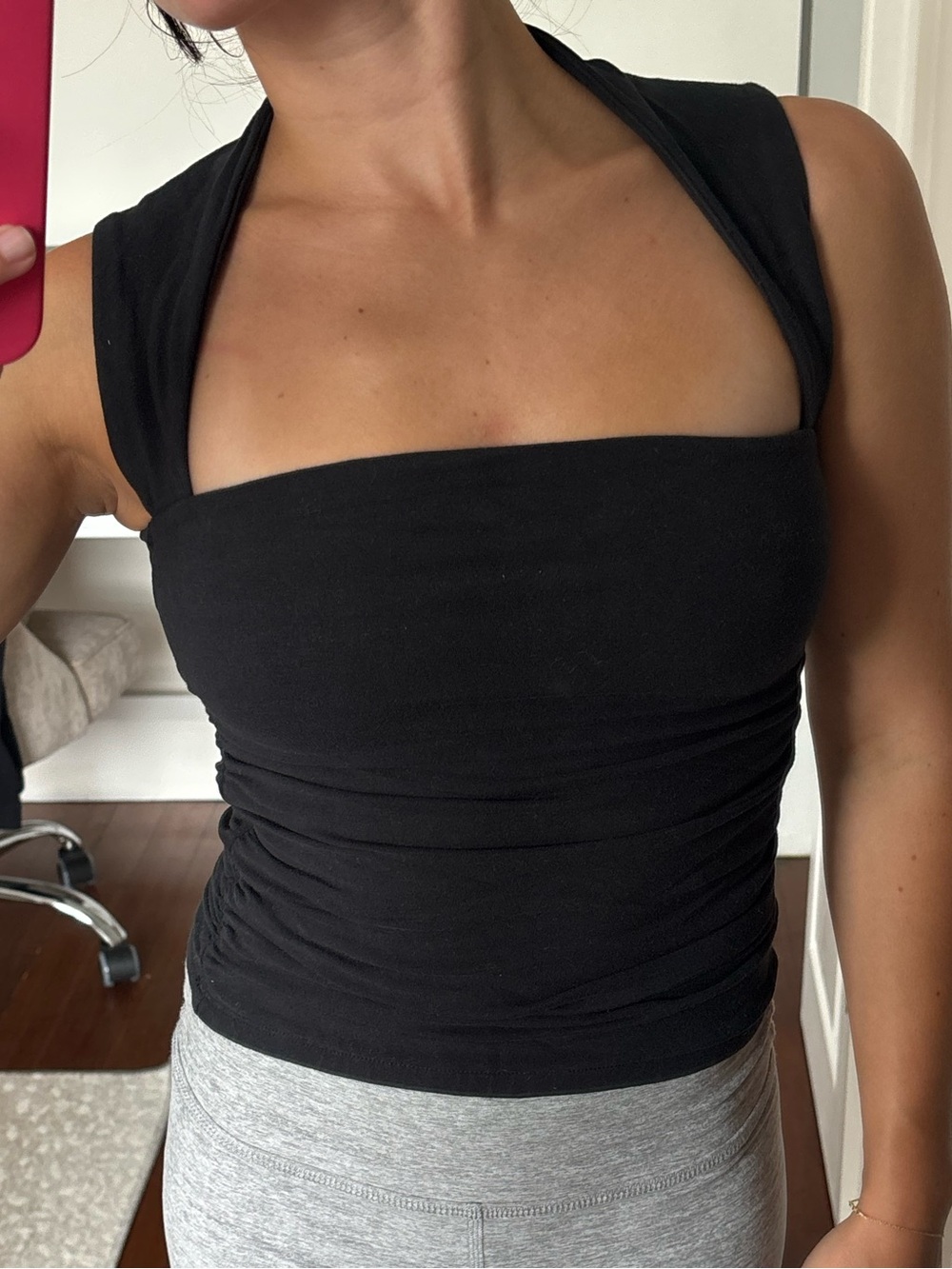 Abercrombie & Fitch Black Halter Square-Neck Women's Top